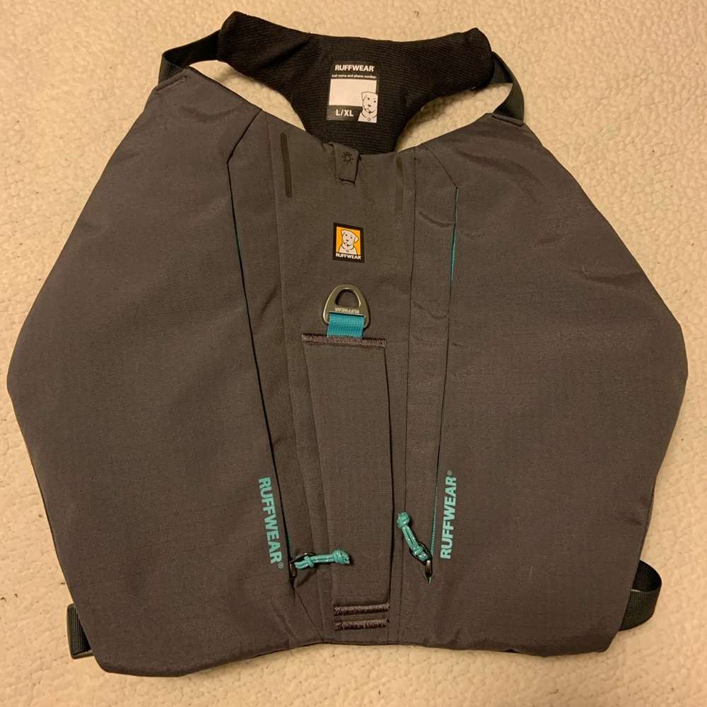 Ruffwear Switchback Dual Saddlebags Backpack Dog Harness Size L/XL Hiking Grey